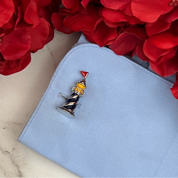 Handsome Blue and Silver 3D Lighthouse Cufflinks - Picture 13 of 16